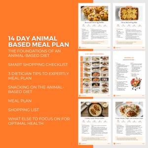 Animal-Based Diet Bundle | Editable Canva Template, 14 Day Meal Plan, Nutrition Guide PLR image 8