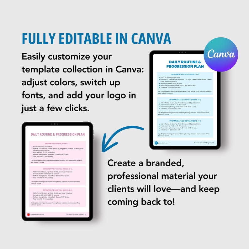 Back Pain Relief Program | Editable Canva Template | Health & Fitness Coaching | Instant Download, DFY PLR image 9