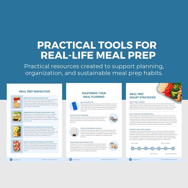 Meal Prep Guide | Editable Canva Template | Nutrition & Calorie Tracking | Instant Download, DFY PLR image 8