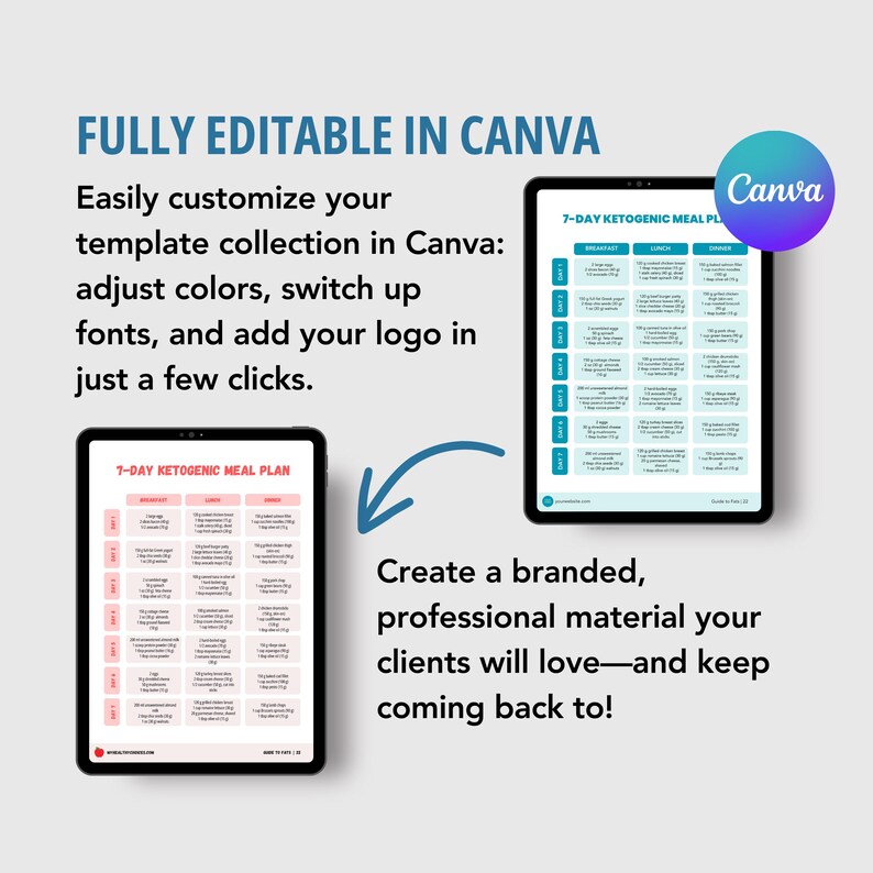 Men’s Health Nutrition Guide | Editable Canva Template | Fitness Coaching, Instant Download, DFY PLR image 9