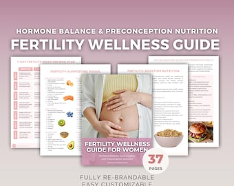 Fertility Wellness Guide – Hormone Balance & Nutrition Canva Template (PLR)