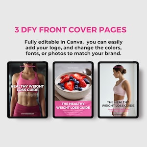 Weight Loss Guide Canva Template | Meal Planner, Workout Tracker, Health Coach PLR image 11
