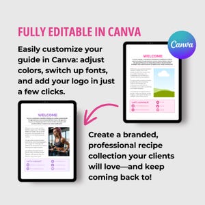 Weight Loss Guide Canva Template | Meal Planner, Workout Tracker, Health Coach PLR image 12
