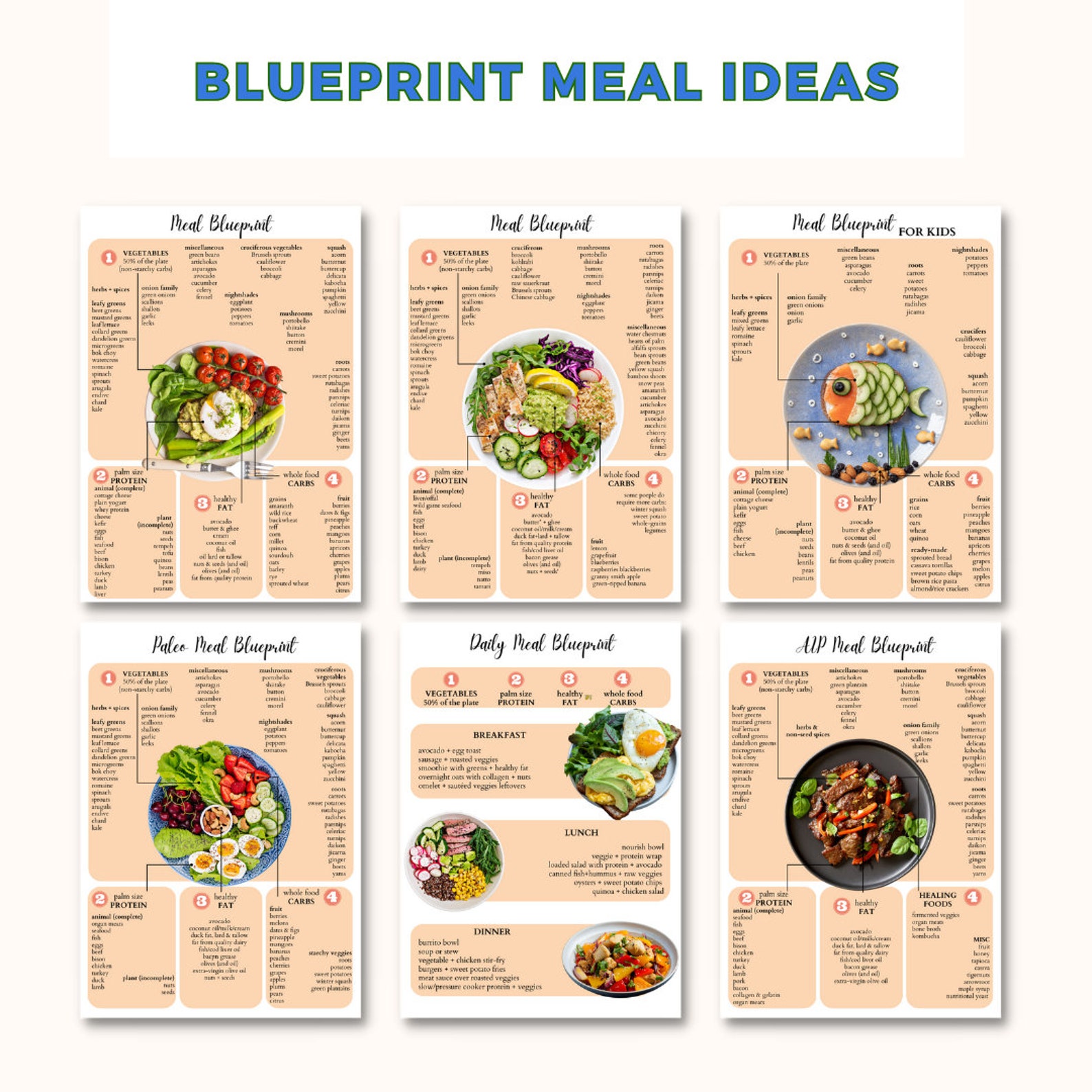 100 Editable Canva Nutrition Handouts Templates Meal Plan Etsy