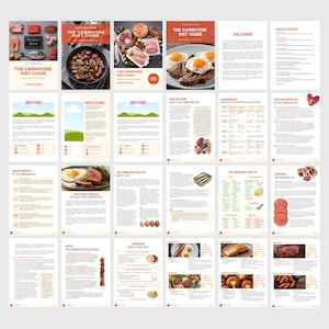 Köttätande kost | Redigerbar Canva-mall, Näringsguide, Högprotein, Hälsocoach bild 2