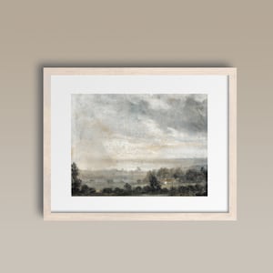 Neutral Stormy Landscape Print | Digital Download