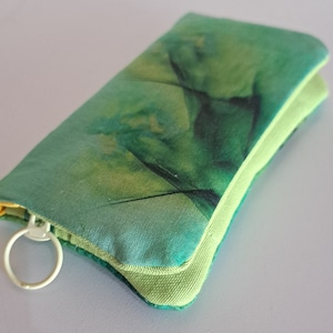 Handmade Green Watercolor Tobacco Pouches
