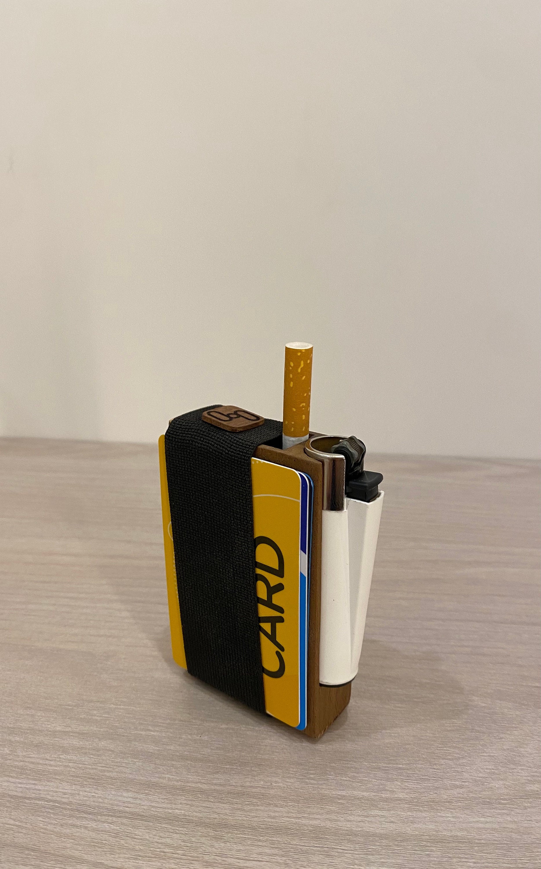 cigarette case with electric lighter Card Holder, Lighter Pocket, Cigarette Holder, Integrated Ashtray, Customizable With Various Options, Eco-friendly, Bagman (TM) cigarette case with electric lighter Card Holder, Lighter Pocket, Cigarette Holder, Integrated Ashtray, Customizable With Various Options, Eco-friendly, Bagman (TM)