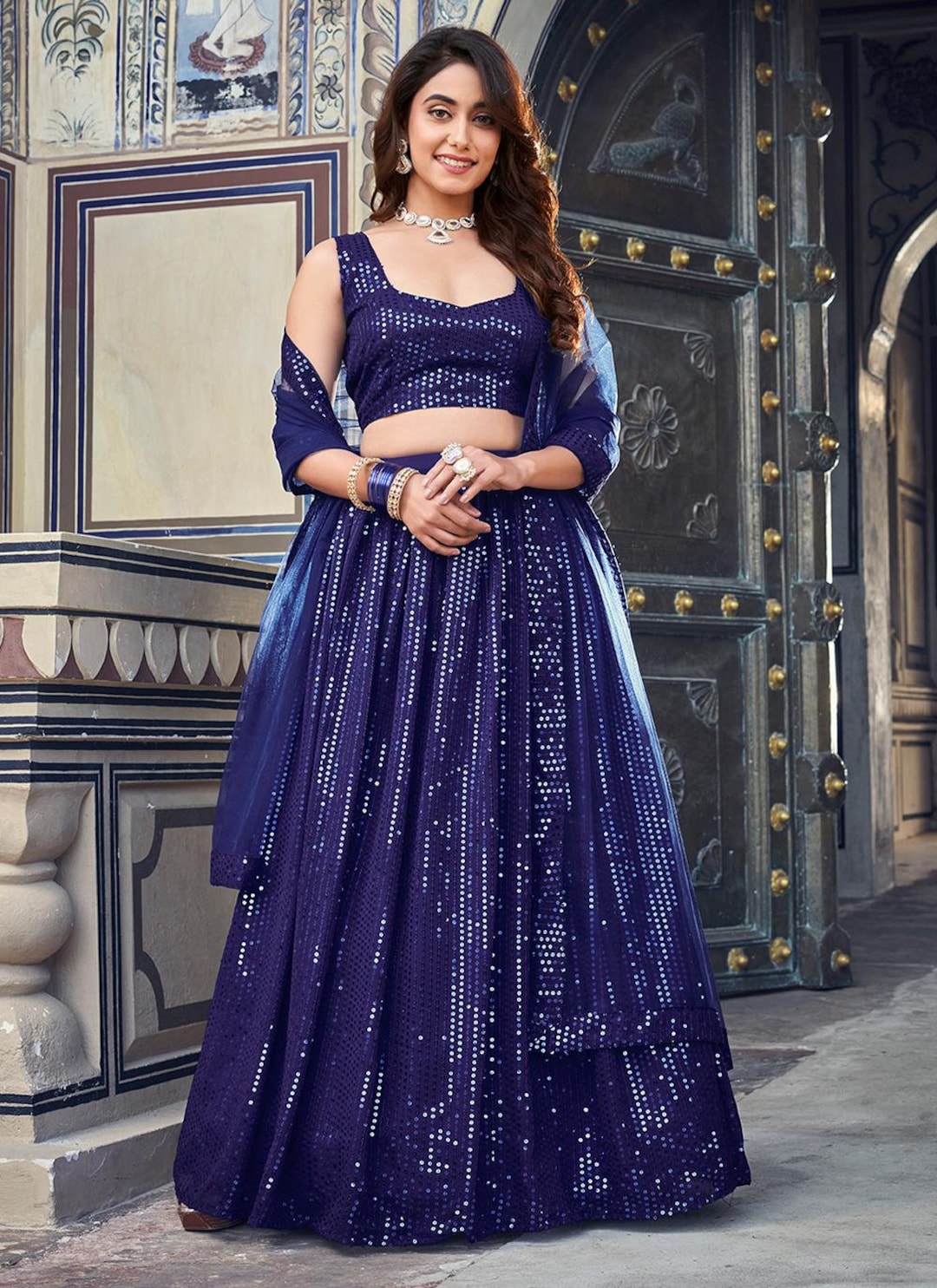 Navy Blue Lehengas For Timeless Elegance At Every Celebration - Rent main image 0