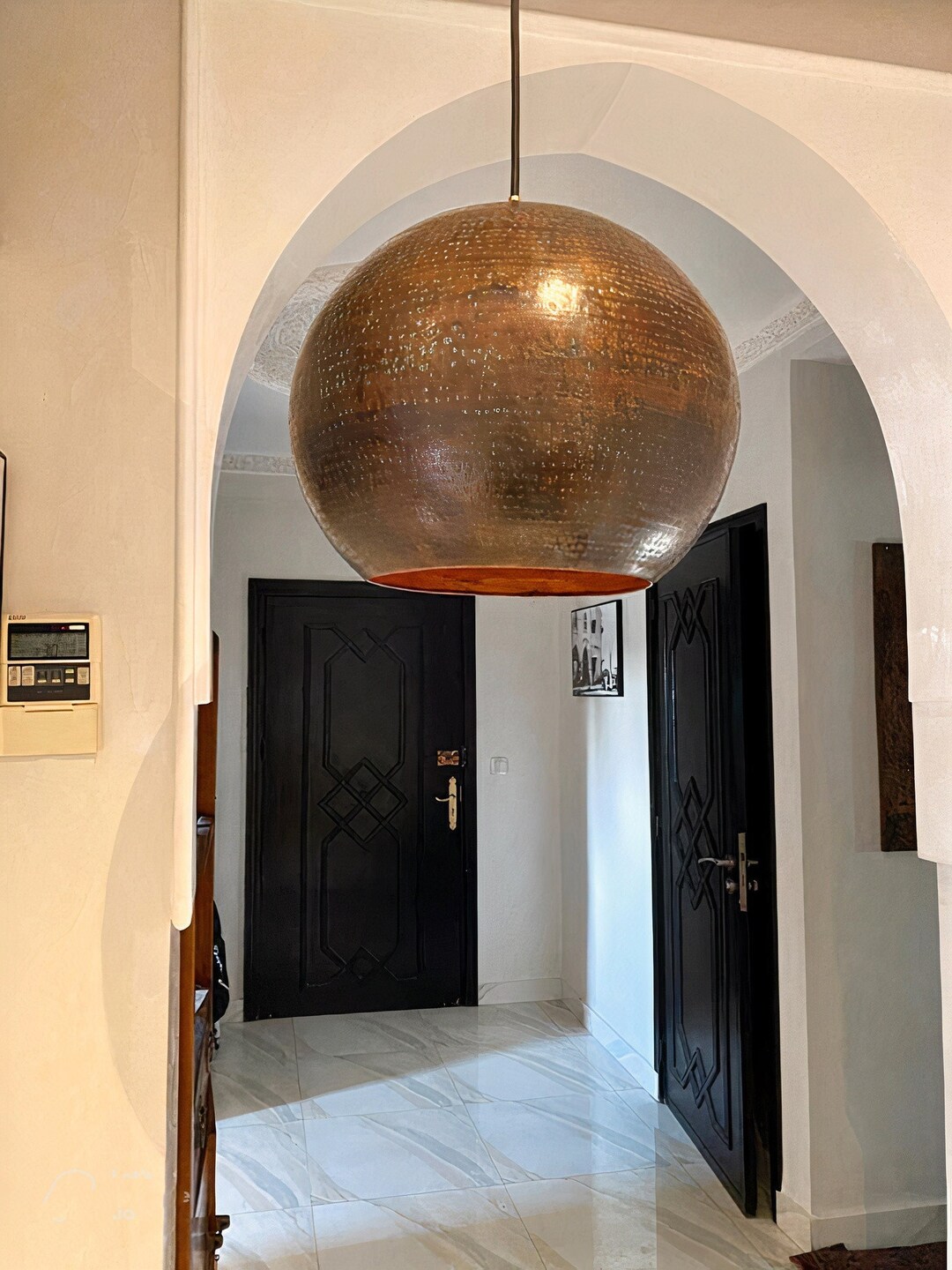 Rustic Copper Pendant Light Hammered Copper Kitchen Island Lighting