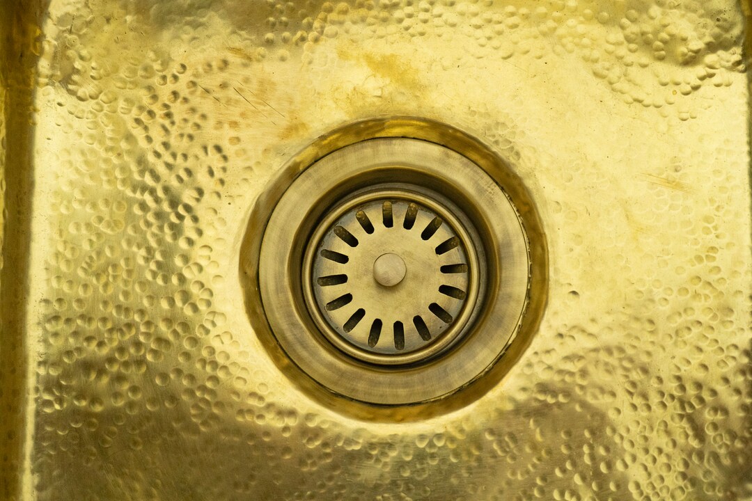Antique Brass Kitchen Sink Drain Opening 31/2 Drain Etsy