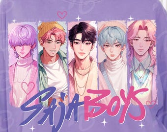 Saja Boys Boy Band Digital Download, Kpop Demon Inspired Movie PNG FIle, Bootleg Retro Movie Clipart, Demon Hunters Merch