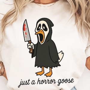Solo un&#39;oca horror png, Clipart di un&#39;oca sciocca di Halloween, Disegno a sublimazione di un&#39;oca di Halloween, Download digitale divertente per Halloween, PNG horror