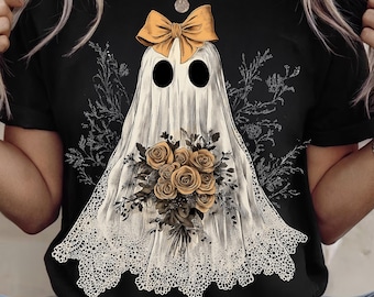 Cute Lace Ghost Png, Boo In Boojee, Halloween Boo Lace Bow Png, Halloween PNG, Boo Ghost Shirt Png, Cute Boo Halloween Sublimation Design