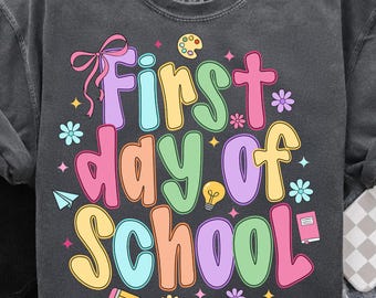 Coquette First Day Of School Png, Back To School Png, Teacher PNG, Preppy Back To School Png, School Png, First Day Of School Shirt Png