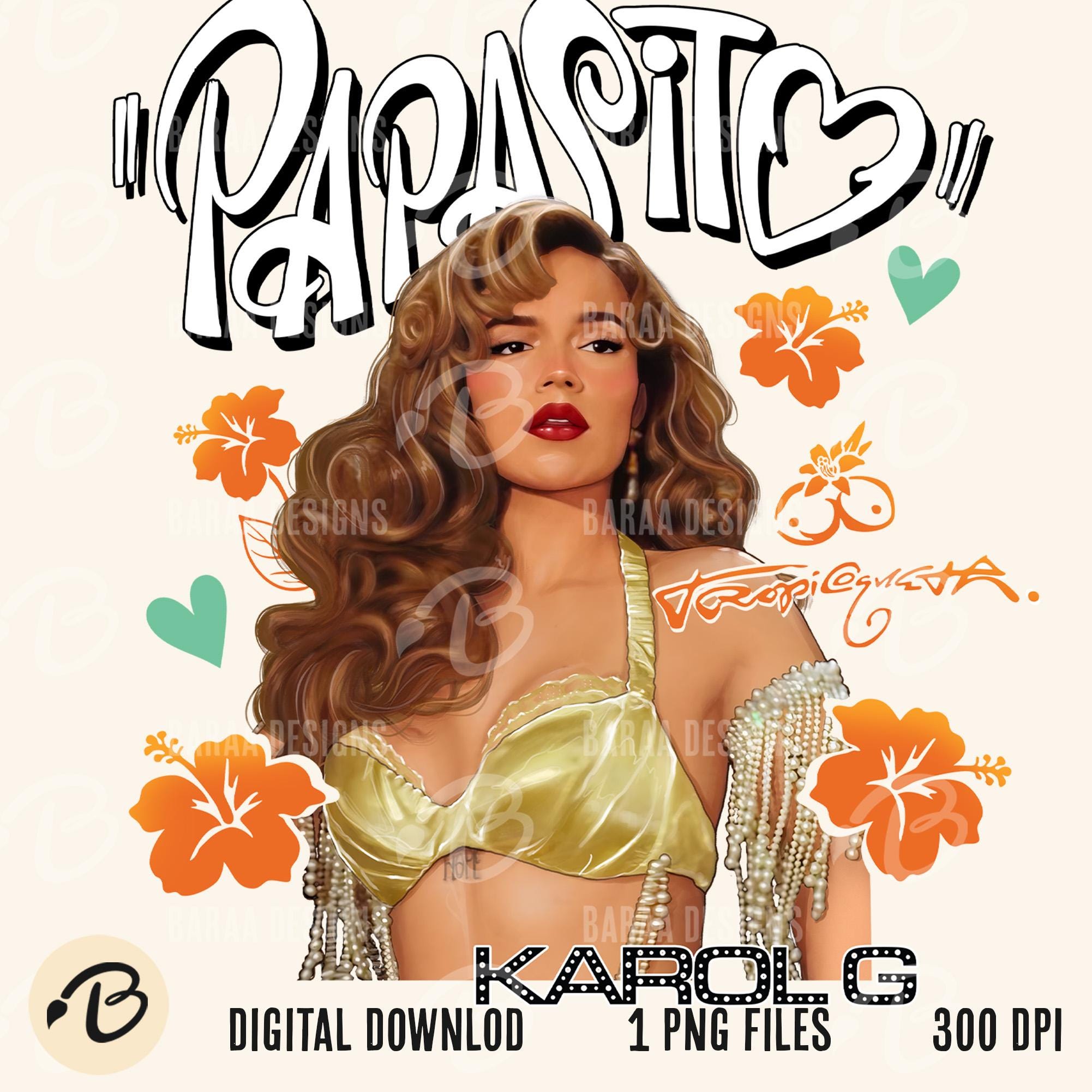 Karol G Hand drawn Papasito Tropicoqueta png | Digital Download | Latin Music Inspired Art for Sublimation, karol g png,  karol g