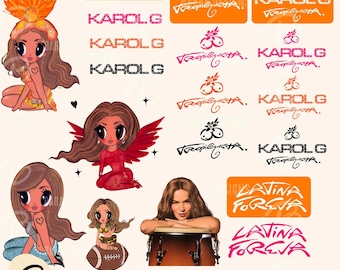 Karol Hand drawn new Album PNG | Digital Download | Latin Music Inspired Art for Sublimation