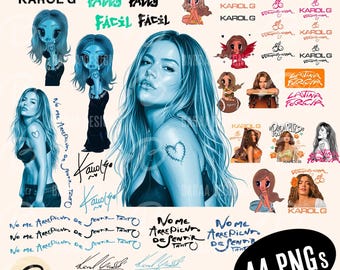 Karol Hand drawn new Album PNG | Digital Download | Latin Music Inspired Art for Sublimation