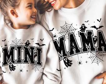 Mama Mini Halloween Png SVG, Retro Halloween png, Spooky Season Cut File for Cricut Design, Ghost Spooky Png, Gift for Mom Halloween Png