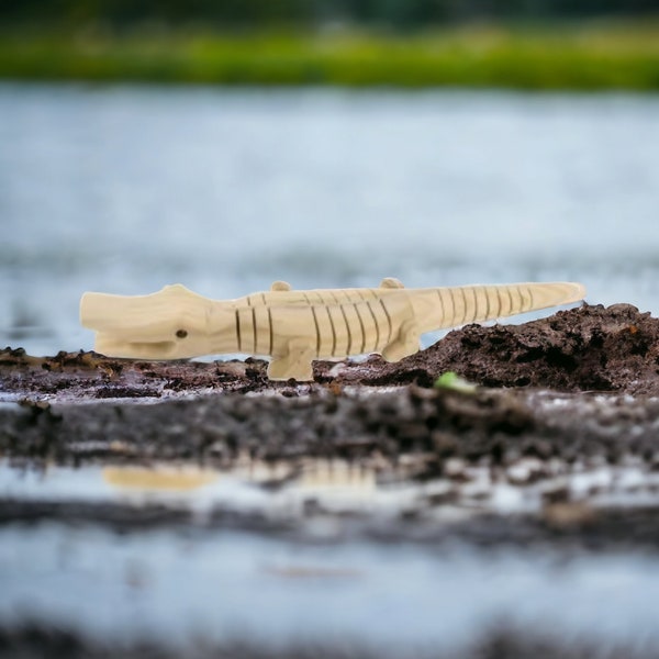 Crocodile en bois à peindre diy