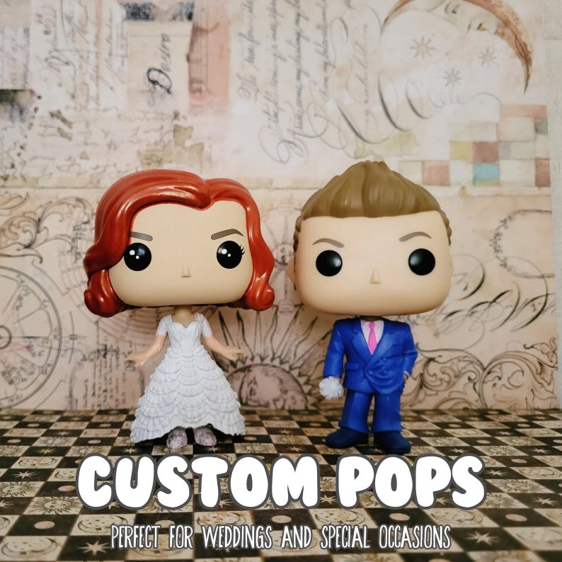CUSTOM Funko Pop Casual or Wedding Character // Figures Cake Topper or