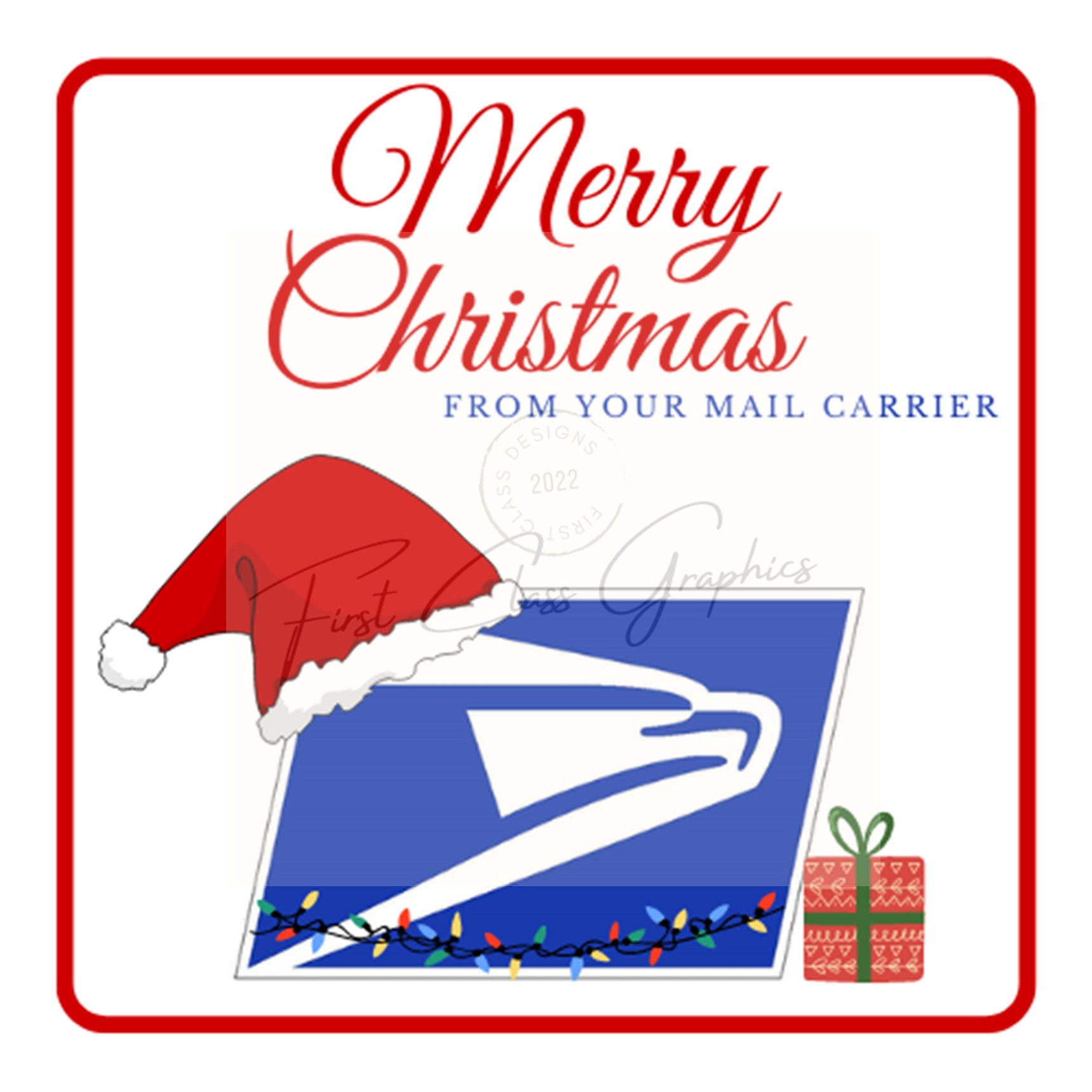 Merry Christmas Mail Man PNG - Etsy