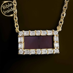 Jewish Christian Necklace - Nano Bible Old & New Testament, Christian Necklace Pendants Women&#39;s Christian Necklace Nano Bible Jewelry