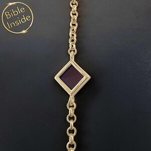 Dainty Bracelet: Fashionable and Delicate with Nano Bible, Available in Precious Metals, Minimalist Jewelry, Nano Bible link Bracelets