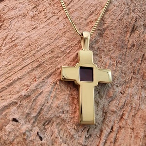 Gold Cross Pendant Nano Bible Necklace Unisex Christian Pendant Unique Cross Necklace Religious Jewelry Gift Christian Jewelry