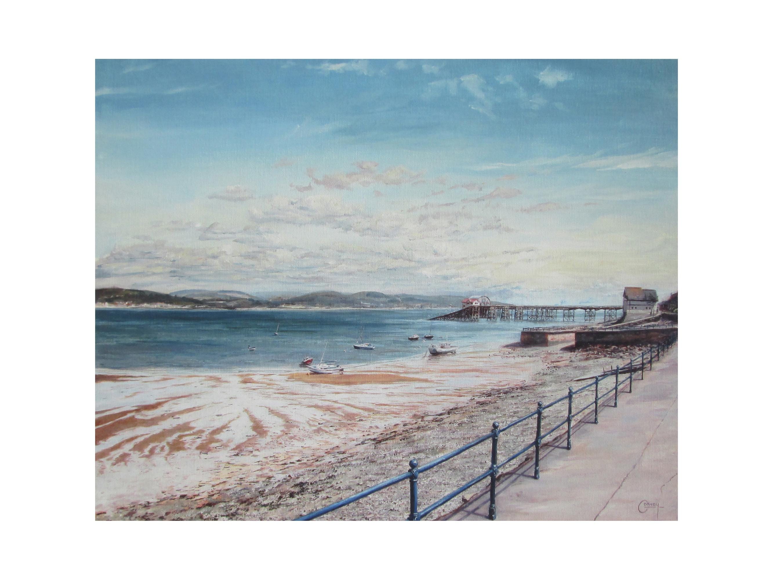 SEASCAPE Limited Edition Art Print - Mumbles Pier Swansea Bay, Welsh Coast Seaside Scene - Collectible Giclee Print Of My Original Artwork
