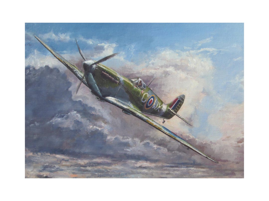 Vintage WWII Aircraft Birthday Card, Seafire, Mosquito, Spitfire, Hurricane Military Planes, Blank Inside - View #9