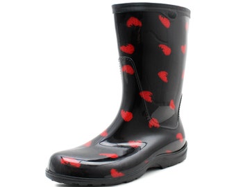 Womens Wellies Waterproof Short Mid Calf Rain Snow Farm Ladies Outdoor Dog Walking Festival Wellington Boots