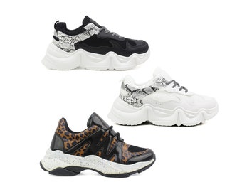 Buffalo London CLD Corin Chunky Platform Sneakers Leopard Print black Size 6.5 37 Brand New No Box Etsy UK