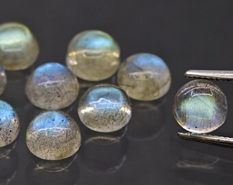 Labradorite Un cabochon rotondo 4, 5, 6, 8 mm