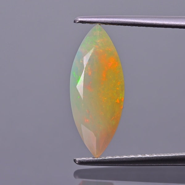 Opal from Ethiopia faceted marquise 15.5x6 mm