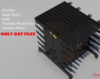 Parrilla portátil para fogatas: dibujos técnicos en formato DXF (hazlo tú mismo)