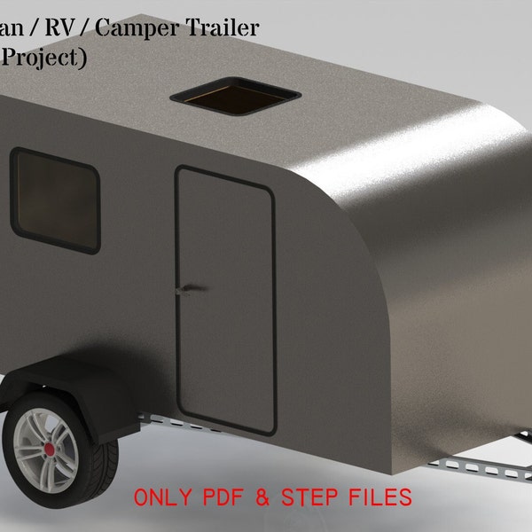 Camper / Caravan / RV / Camper Trailer (Outdoor / Off-Road). Plans. PDF. Step 3D Model