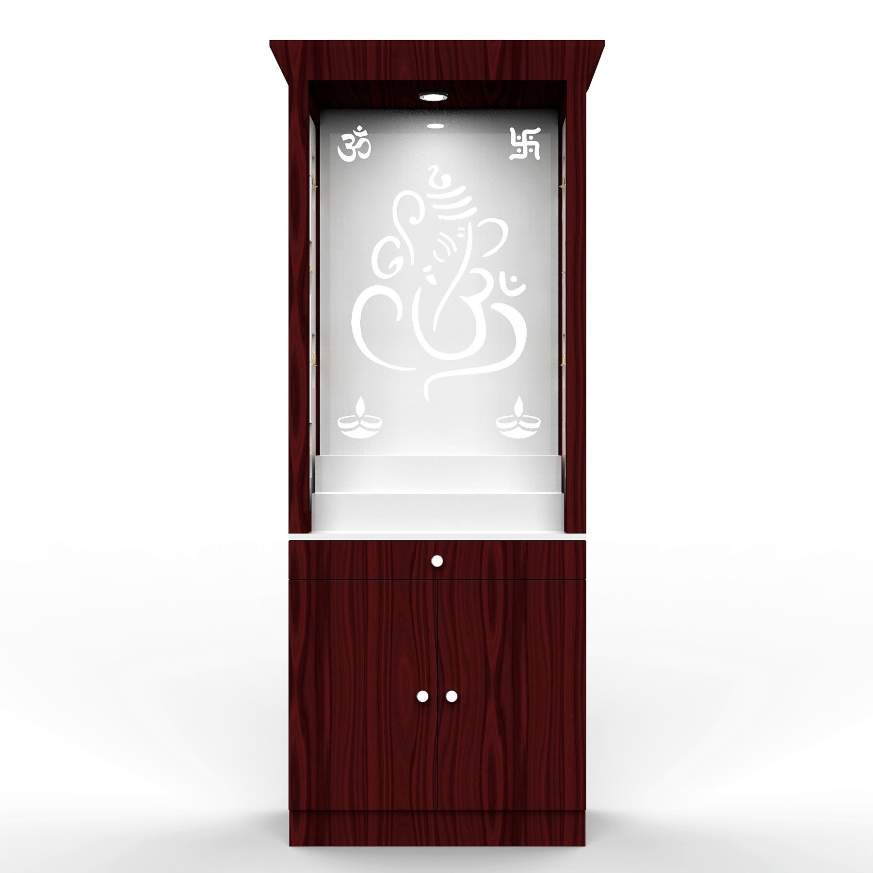 Handmade Designer Wooden Temple home Temple Pooja Cabinet Pooja