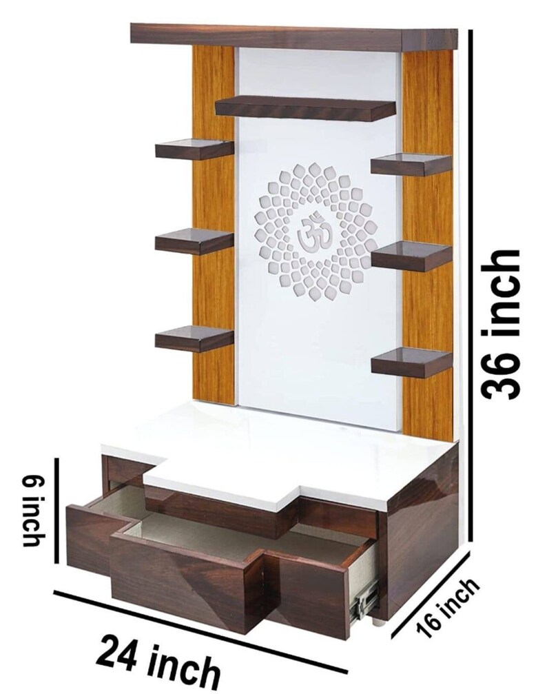 Pooja Mandir / Designer Wooden Temple With LED Lights / Mandir Etsy