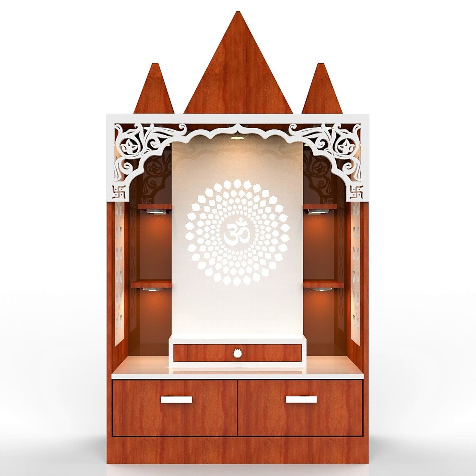 Large Wooden Pooja Mandir / Mandir for Home & Office / Temple for Home