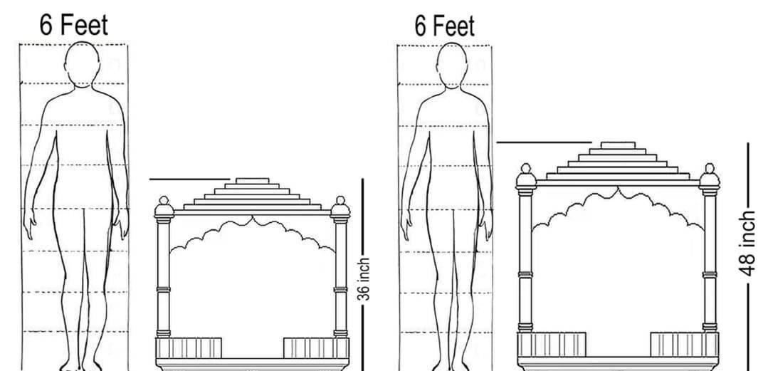 Pooja Mandir / Designer Wooden Temple With LED Lights / Mandir for Home