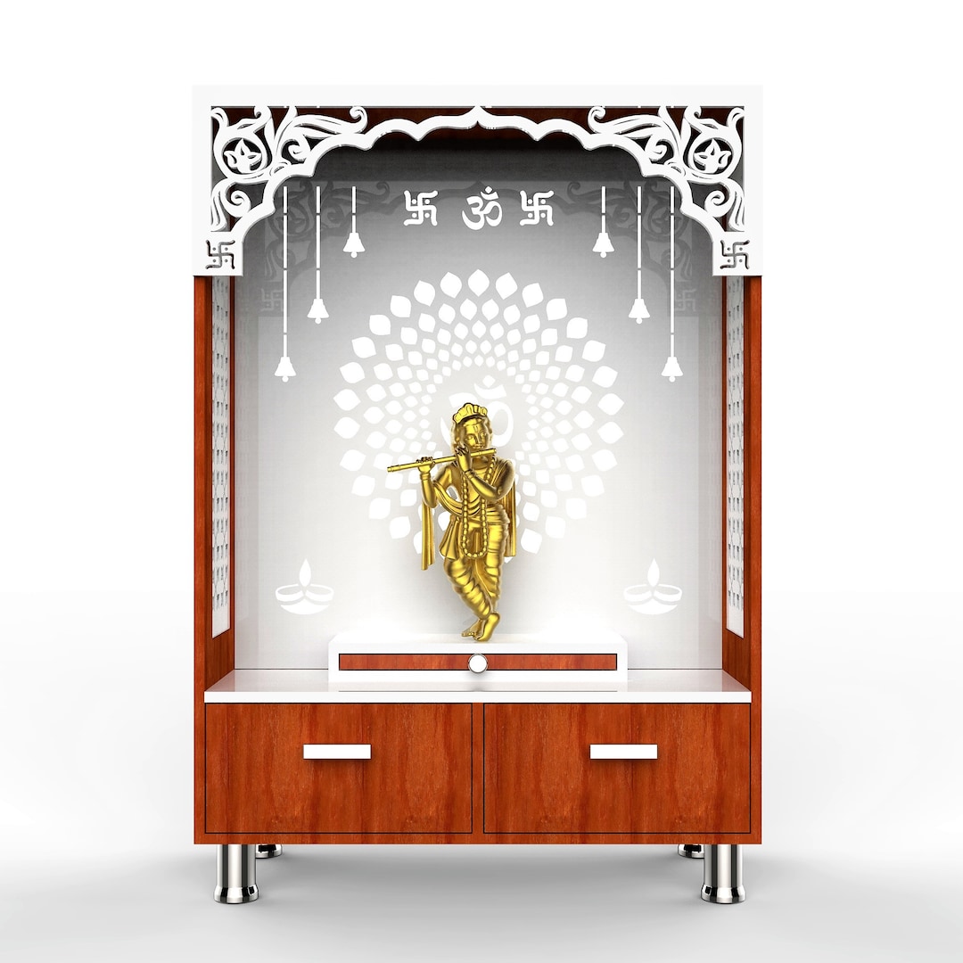 Wooden Temple for Home With LED Lights for Home and Office / Etsy