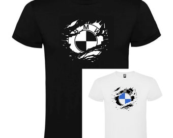 T-shirt à manches courtes avec logo BMW 100% coton