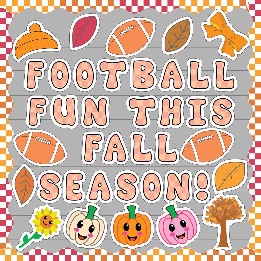 Fall and Football Bulletin Board, Printable Fall Football Bulletin ...