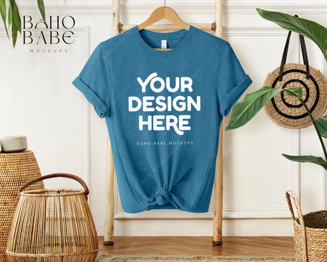 HEATHER DEEP TEAL Bella Canvas 3001 Mockup 3001 Cvc Heather - Etsy