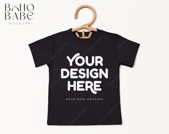 3001T BLACK Bella Canvas 3001T Mockup | Toddler Tshirt Mockup, Kids Tee Flatlay, Boy Girl Shirt Photo, POD Boho Flat Lay, Gender Neutral