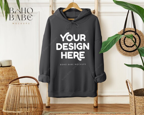Hanging hoodie online mockup