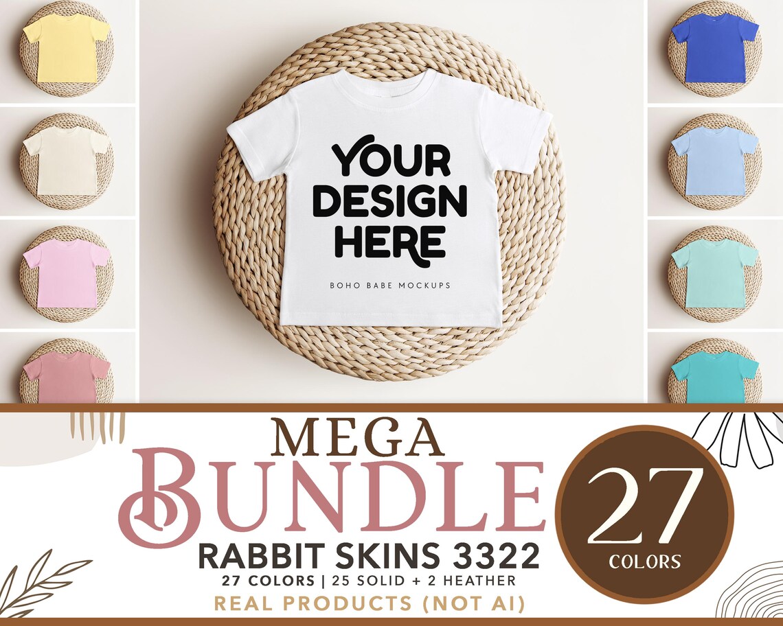 Kelly Rabbit KELLY Rabbit Skins 3322 Mockup | Boho Infant Shirt Mockup Kids Blank ...