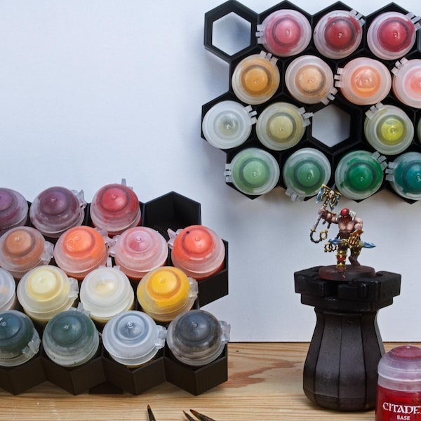 Organizador de pared y escritorio hexagonal Citadel para almacenamiento de pinturas: 32 mm