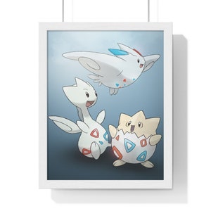 Togepi Evolution Pokemon Poster (A4) - Togepi, Togetic, Togekiss - Descarga instantánea PDF 300 DPI - Regalo infantil, Decoración, Arte Pokémon
